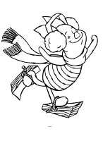 A coloring page of winnie the pooh - piglet